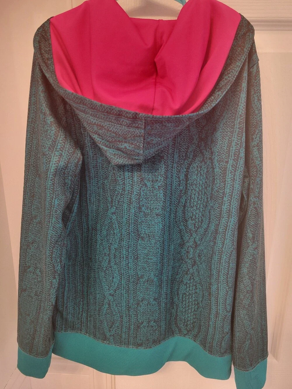 Youth Nike Teal Hooded Zip Jacket with Pink Lining